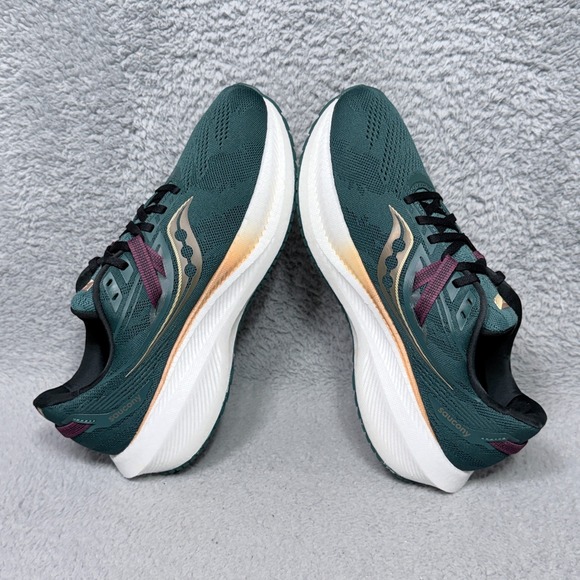 Saucony Triumph 20 Shamrock Womens Size 11 Running Shoes Sneakers Green - Picture 6 of 11